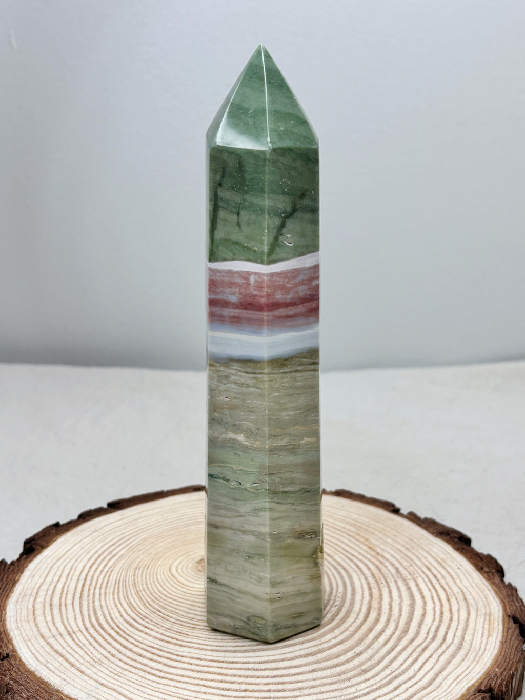 Large Pastel Ocean Jasper Tower