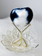 Orca Agate Crystal Heart