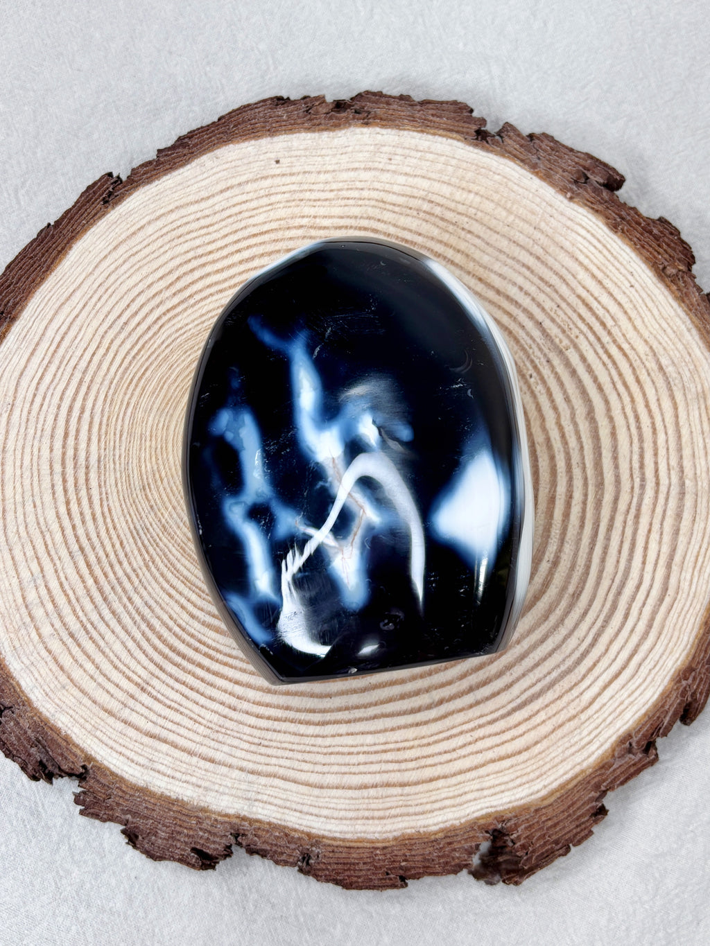 Orca Agate Crystal Freeform