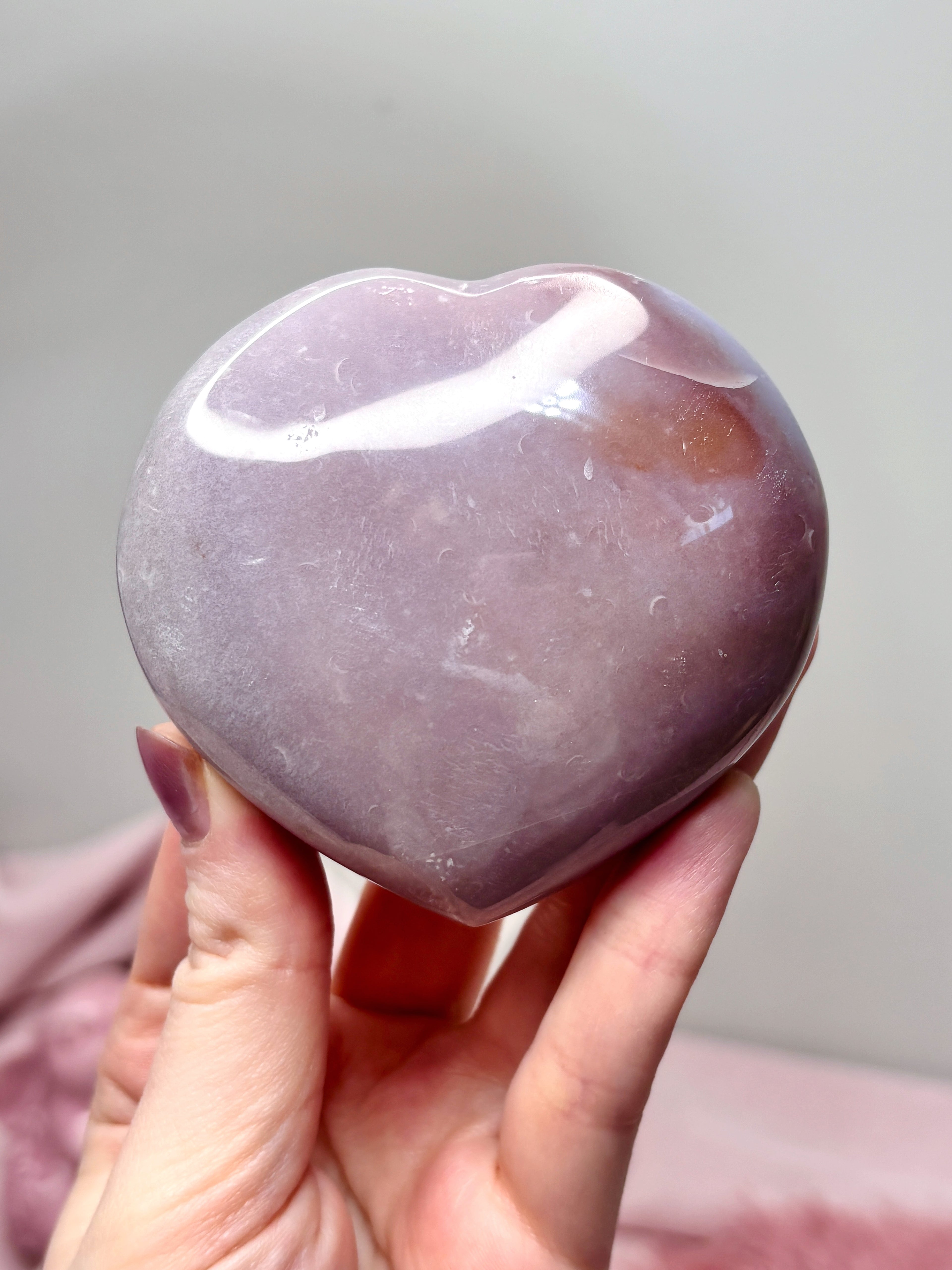 Lavender Sea Jasper Heart