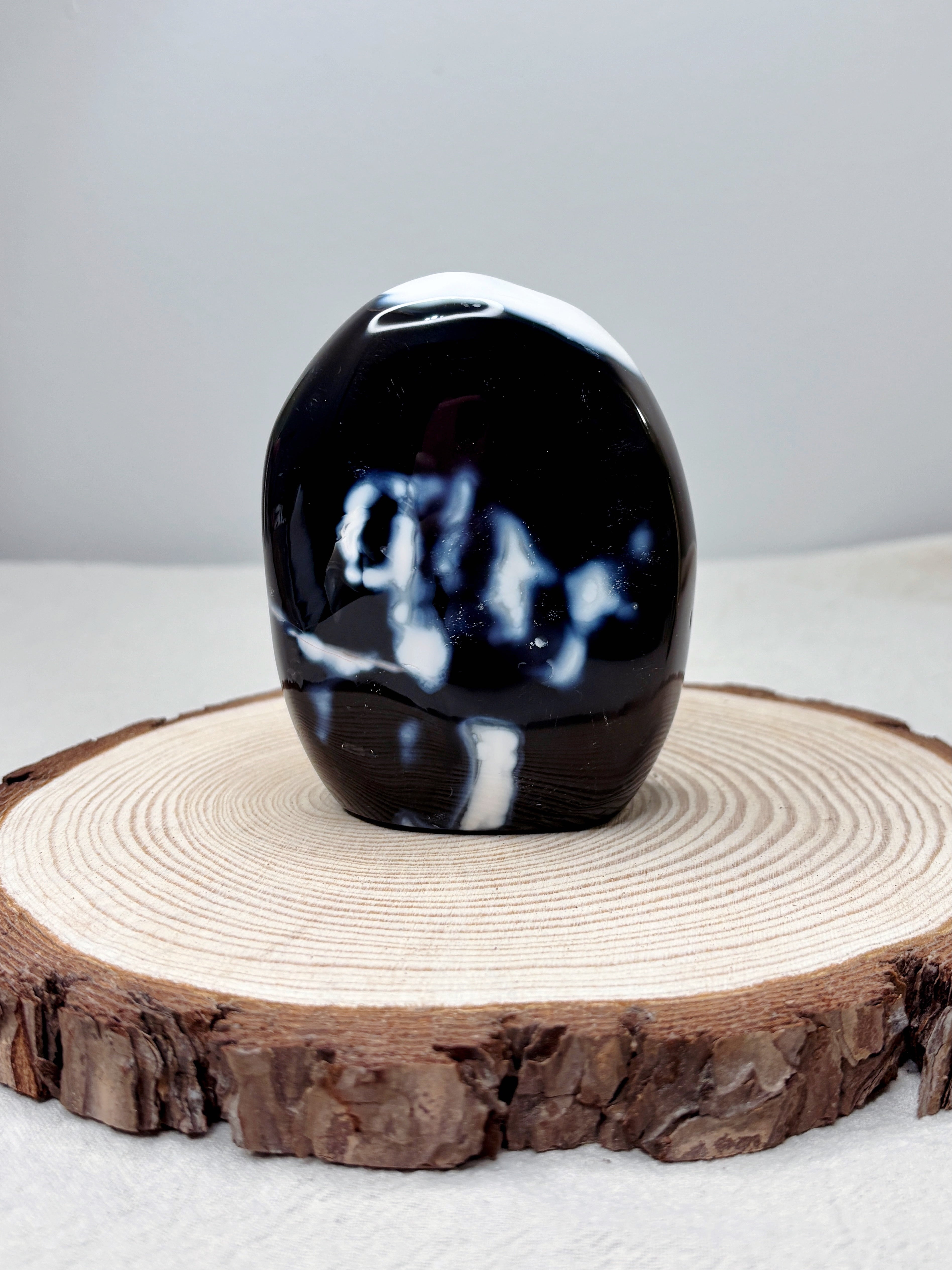 Orca Agate Crystal Freeform