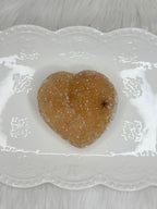 Yellow Amethyst Heart, Raw Rainbow Sugar Amethyst Crystal
