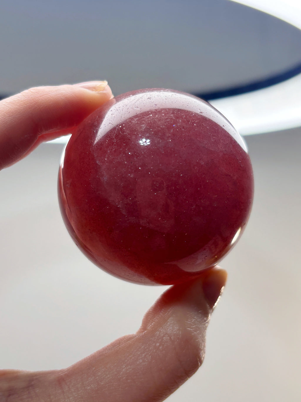 Strawberry Quartz Crystal Sphere