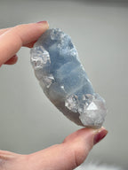 Rare Blue Sugar Apophyllite Crystal, Natural Cubic Ice Apophyllite Specimen