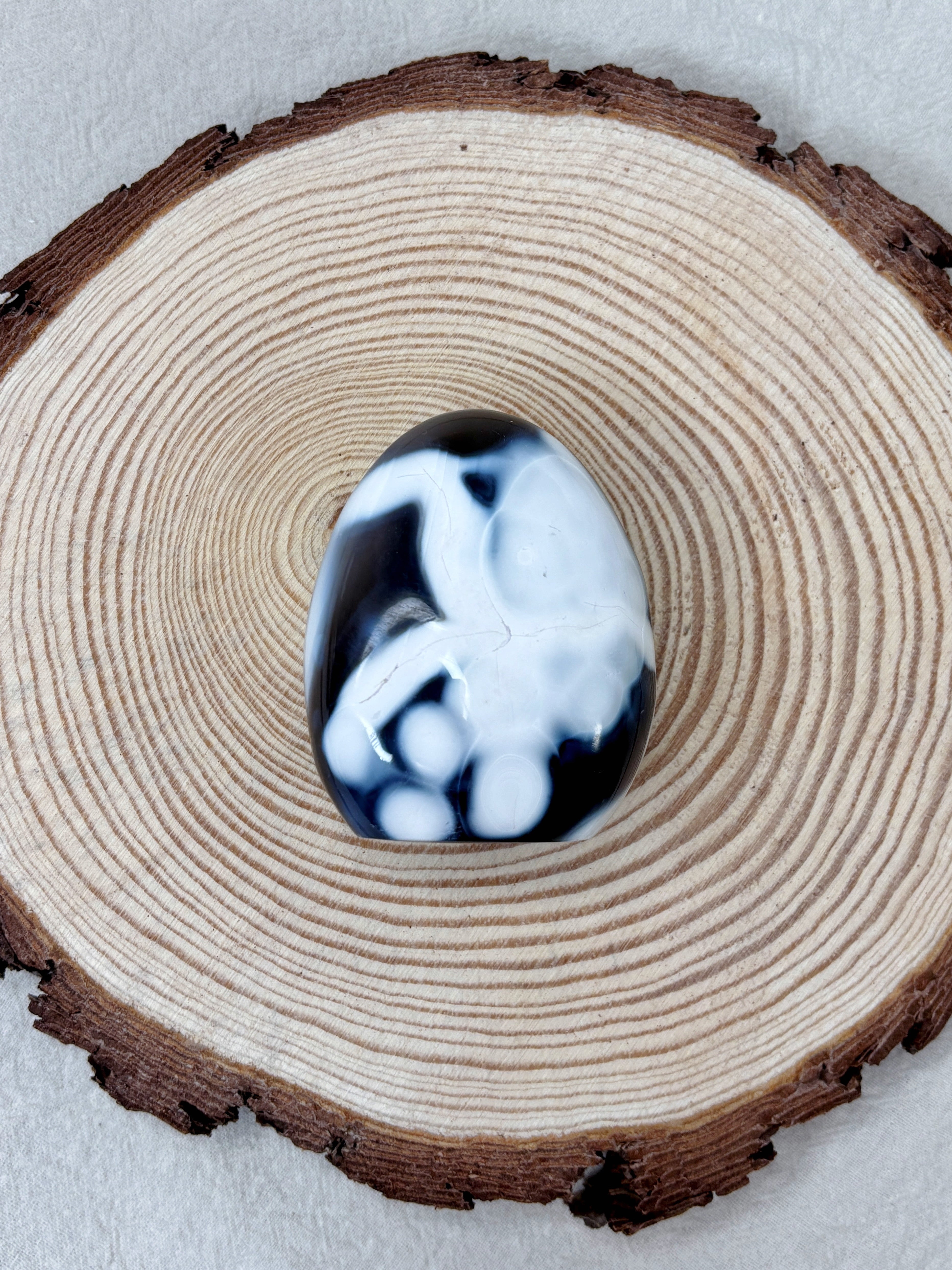 Orca Agate Crystal Freeform