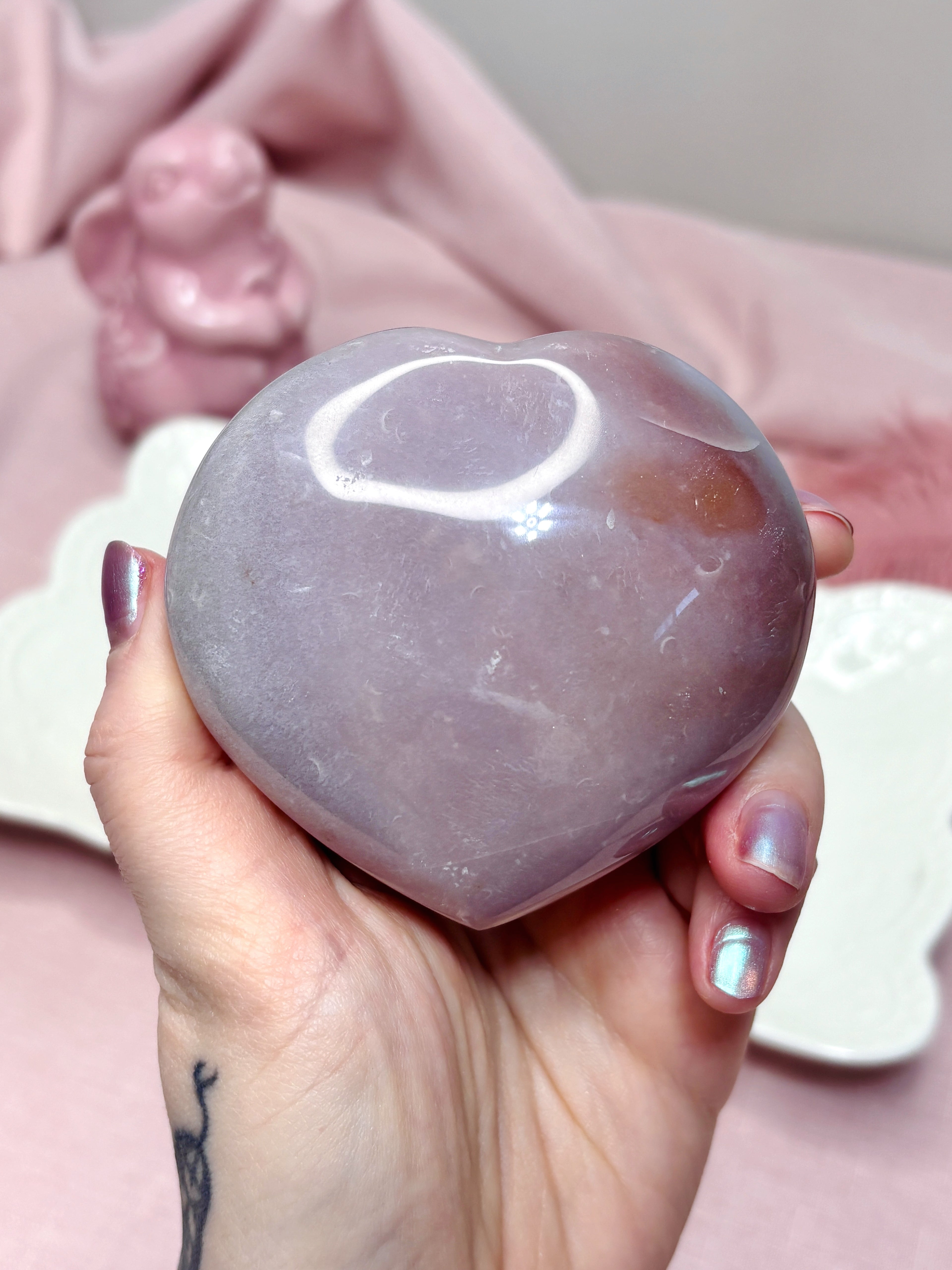 Lavender Sea Jasper Heart