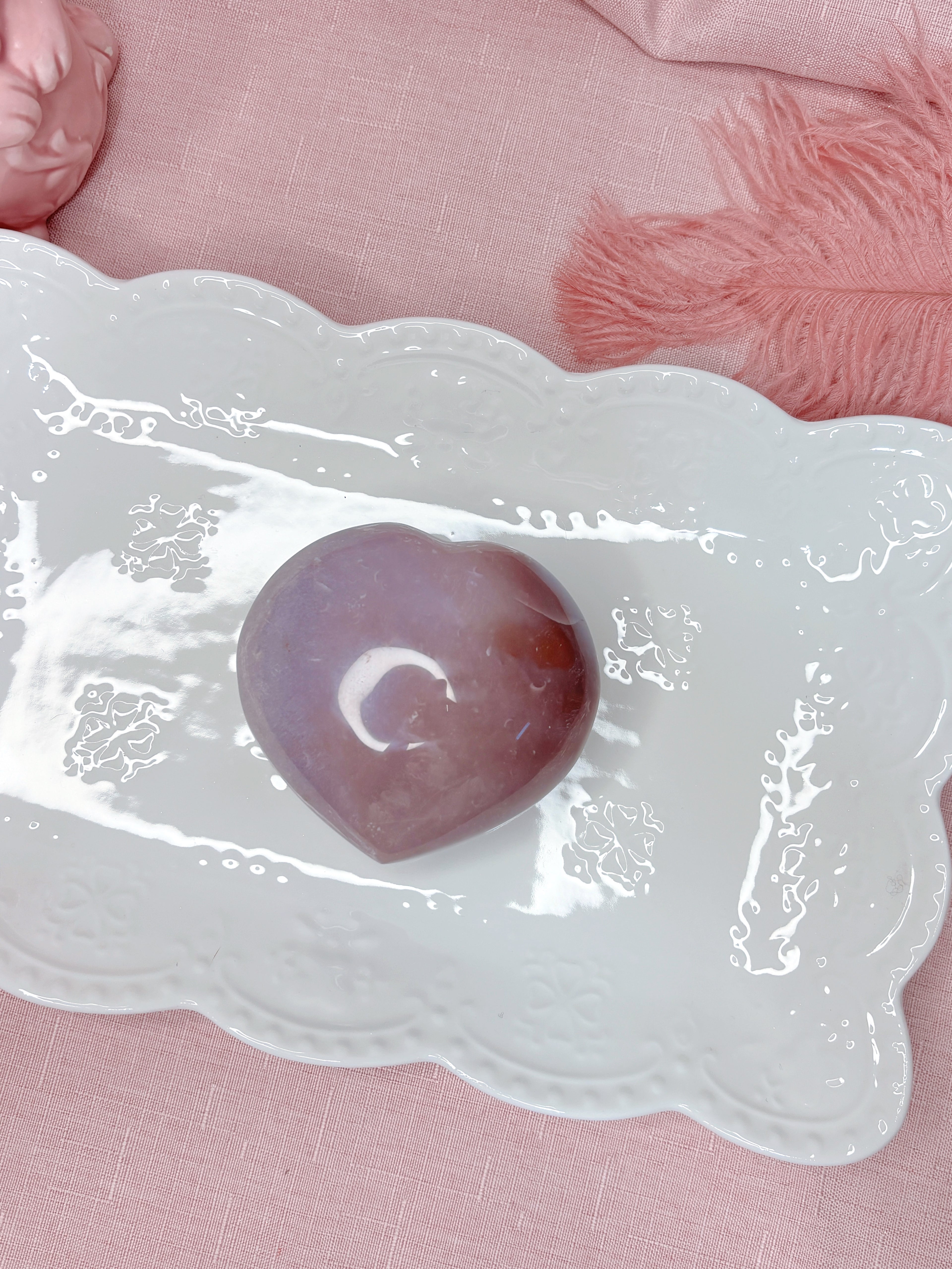 Lavender Sea Jasper Heart