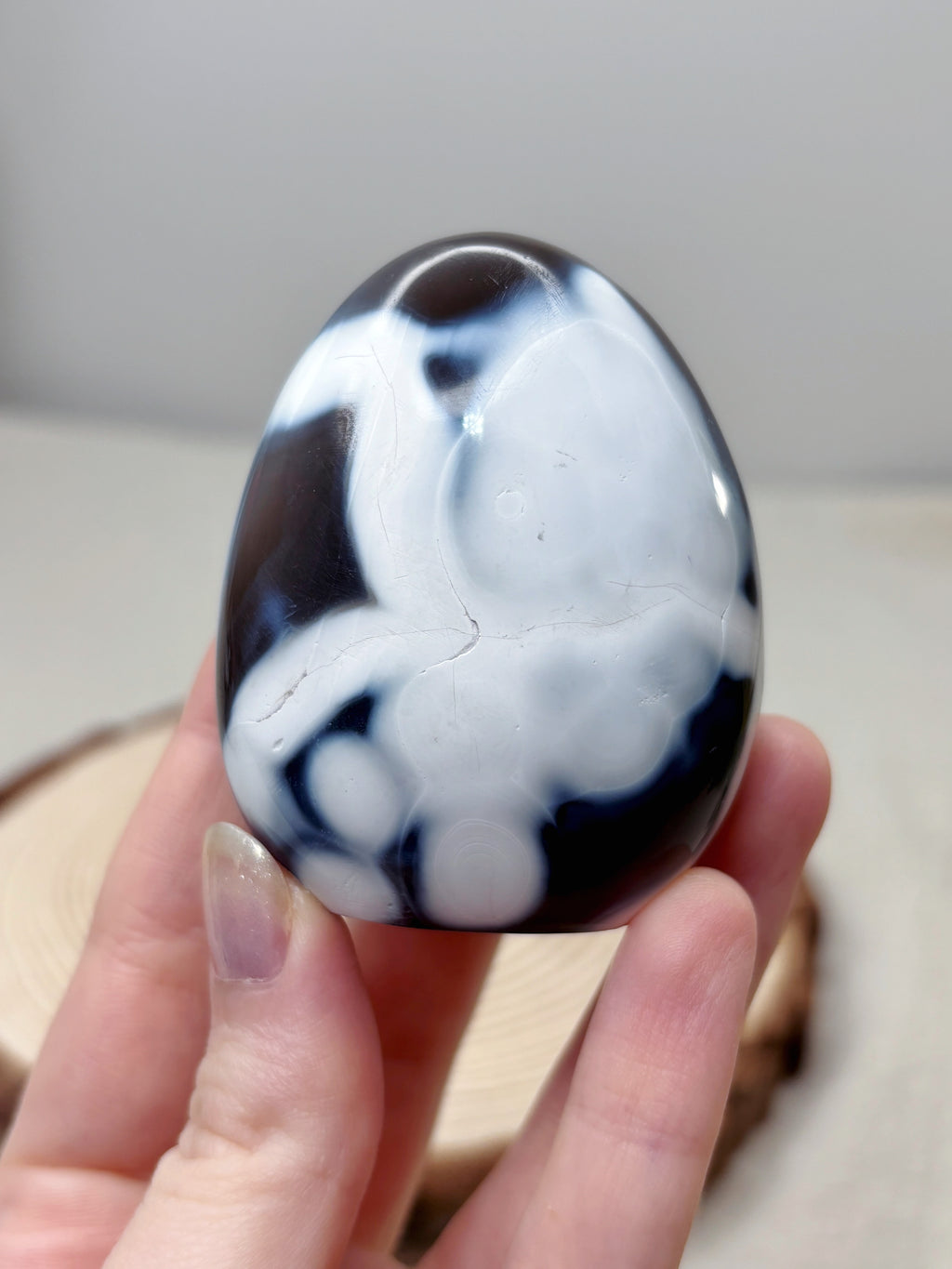 Orca Agate Crystal Freeform