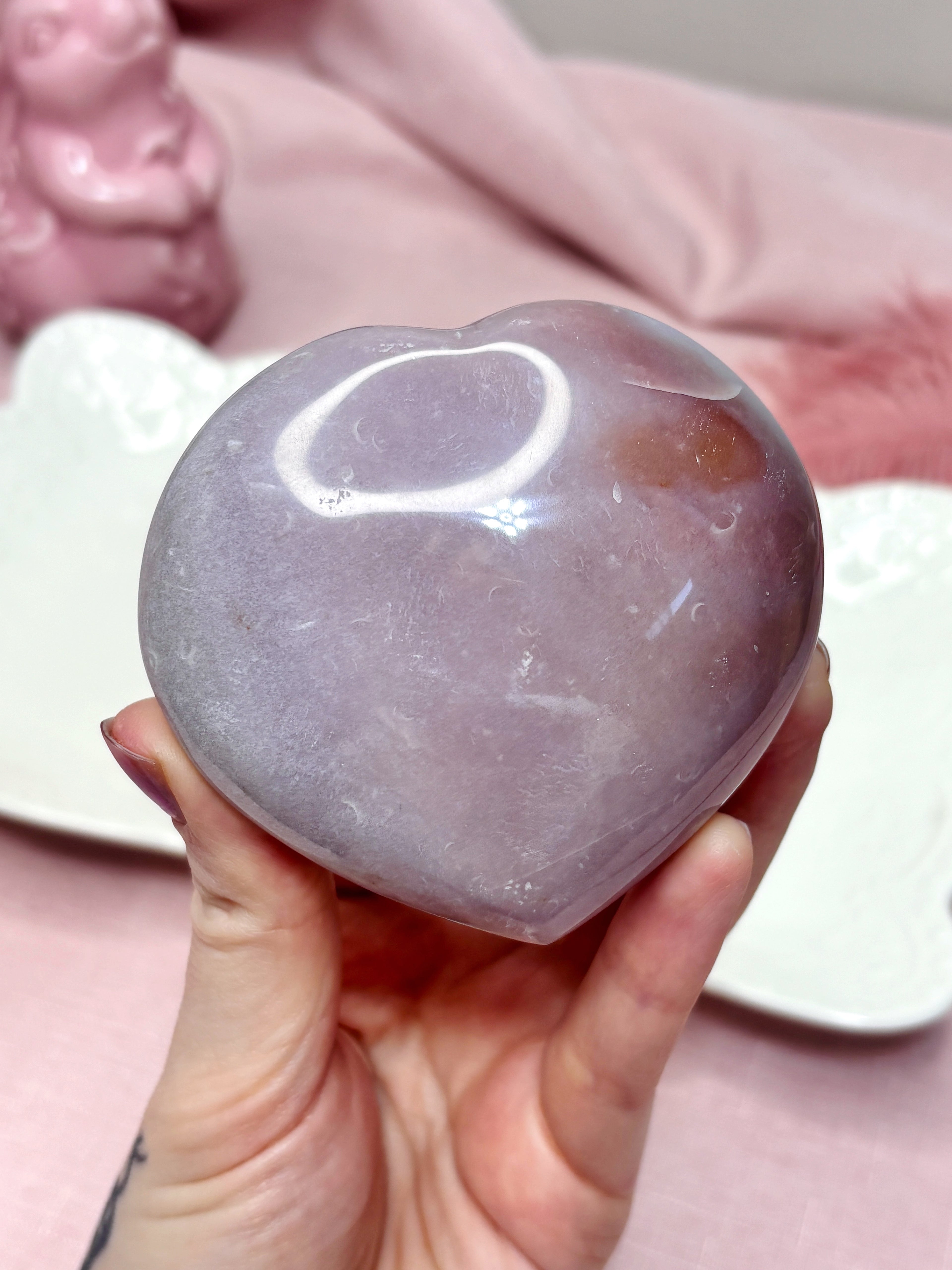 Lavender Sea Jasper Heart