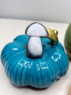 Orca Agate Mushroom Crystal, Hand Carved Natural Gemstone Mushroom