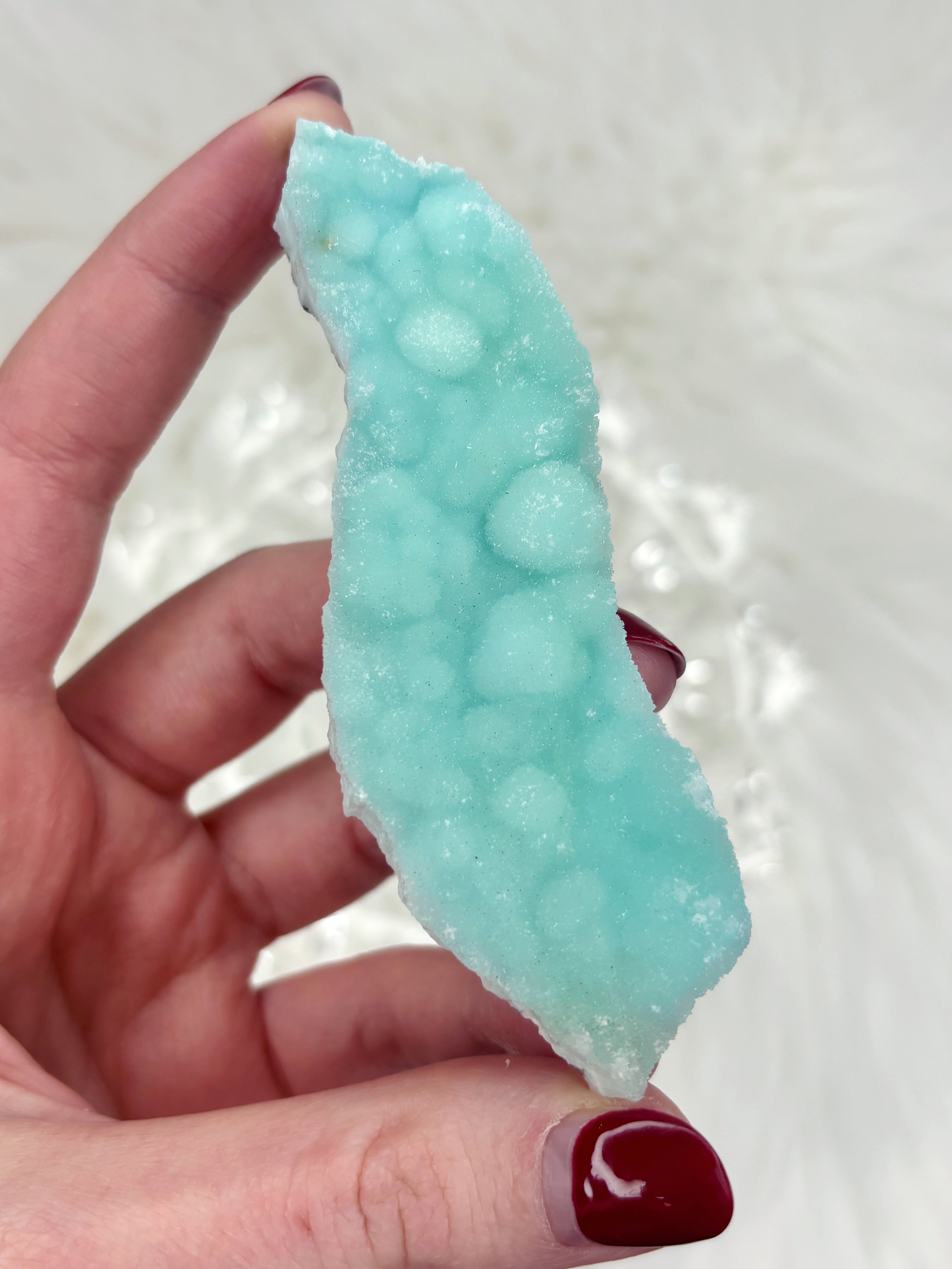 Botryoidal Hemimorphite Specimen, Natural Blue Green Hemimorphite Crystal