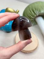 Orca Agate Mushroom Crystal, Hand Carved Natural Gemstone Mushroom