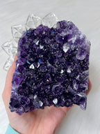 High Quality Deep Purple Amethyst Freeform, Natural Raw Amethyst Cut Base from Uruguay