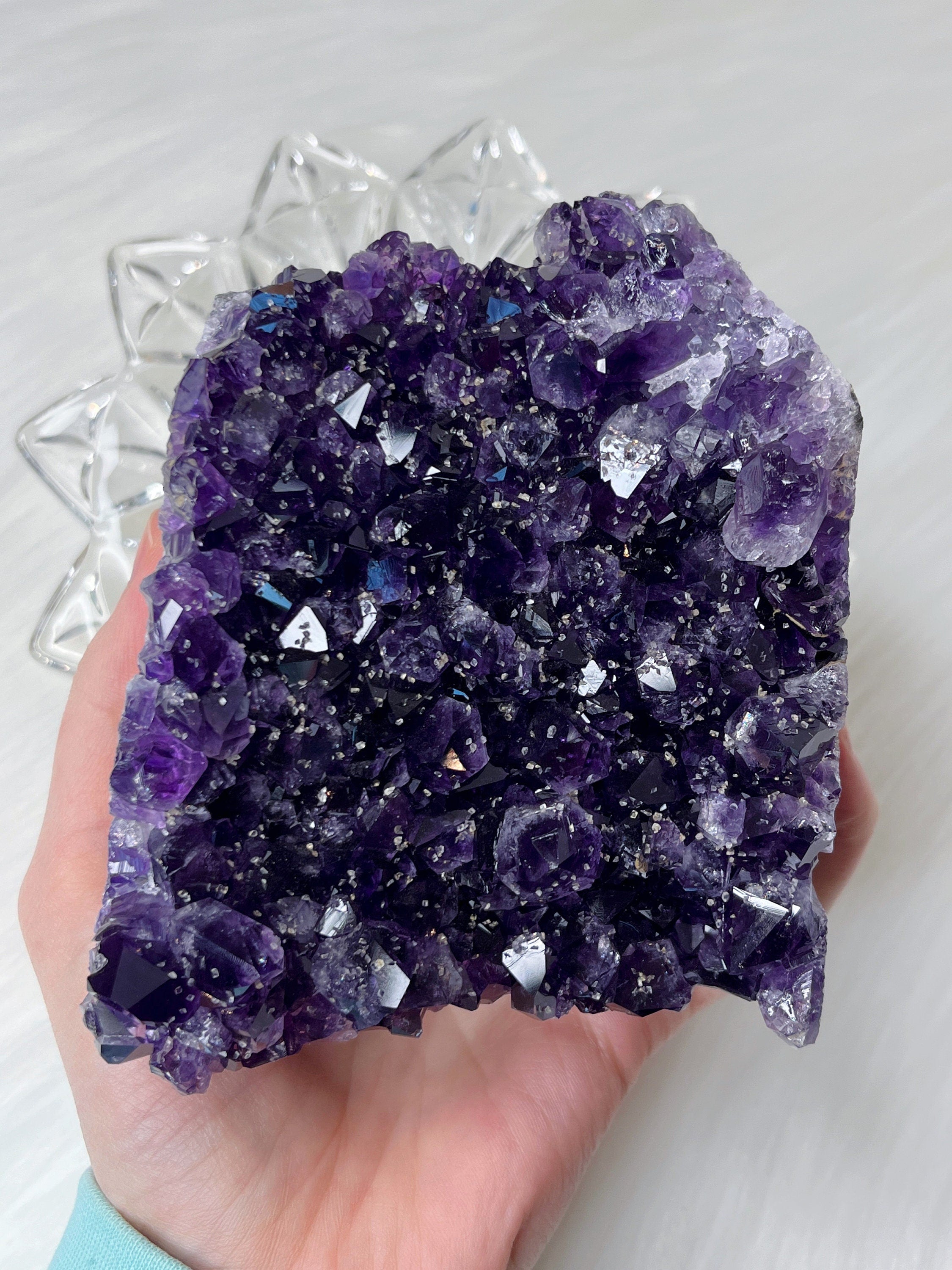 High Quality Deep Purple Amethyst Freeform, Natural Raw Amethyst Cut Base from Uruguay