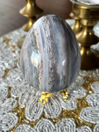 Large Blue Ocean Jasper Egg, Sea Jasper Crystal Carving