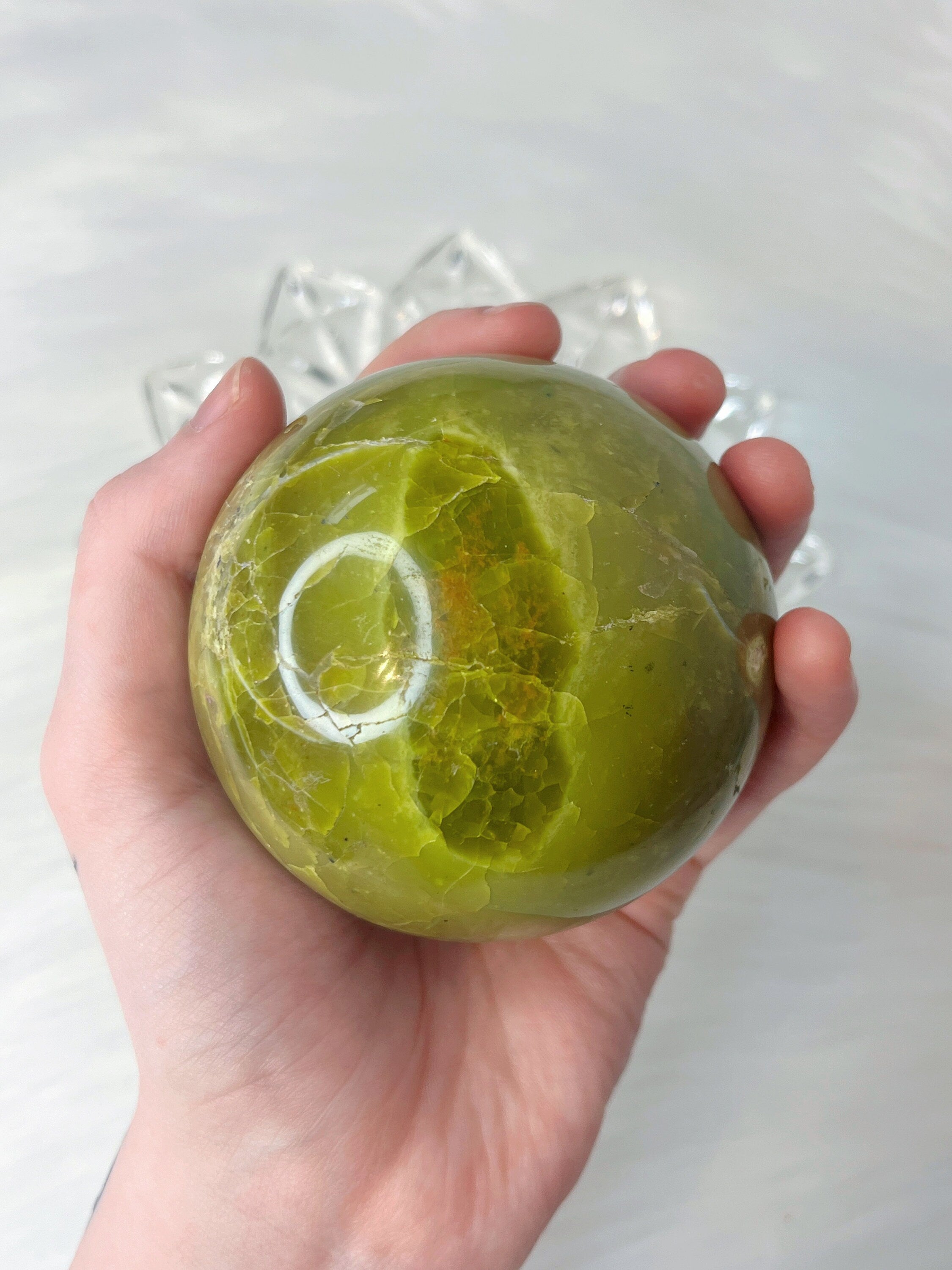 Large Green Opal Sphere