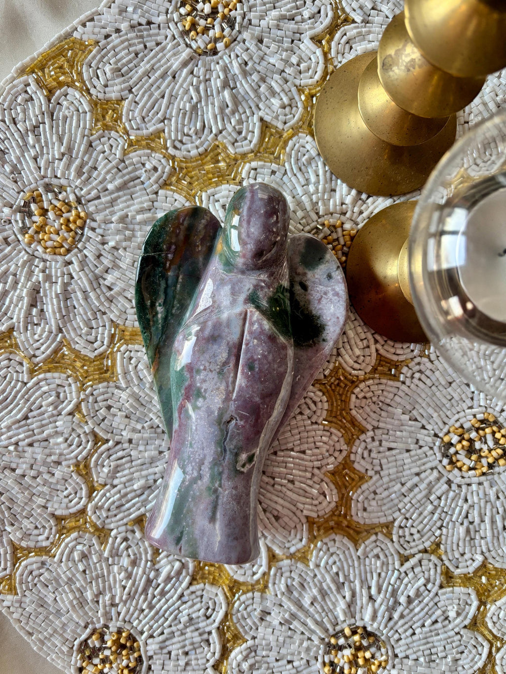 Large Ocean Jasper Guardian Angel