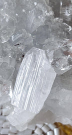 Large Apophyllite Crystal Cluster, Raw Blue Diamond Apophyllite Specimen