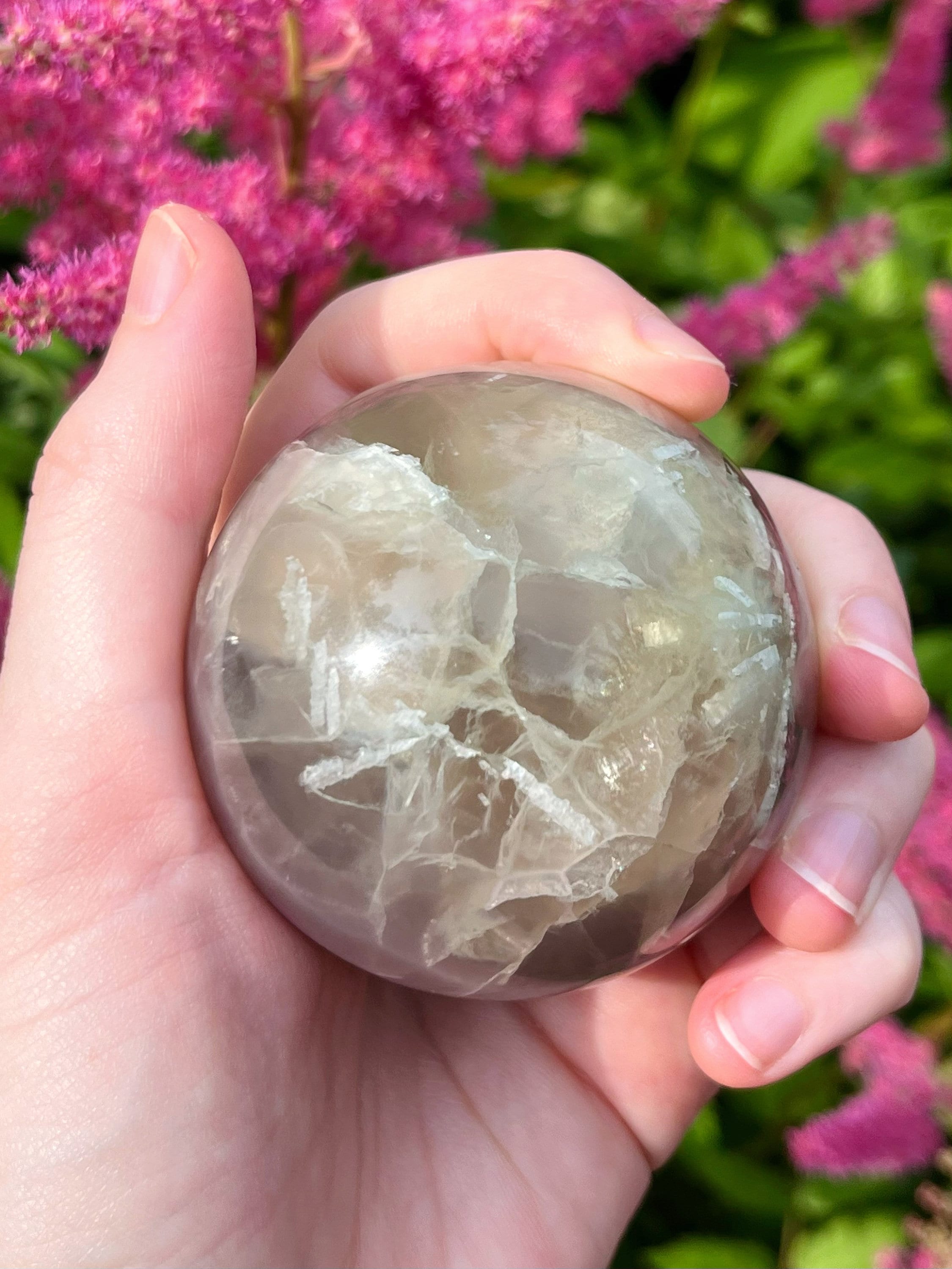 Deep Purple Yttrium Fluorite Sphere, Purple & Green “Lavender” Fluorite