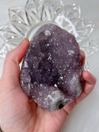 Gemmy Lavender Amethyst Cut Base, Natural Raw Amethyst Freeform