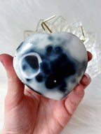 Natural Blue Orca Agate Heart