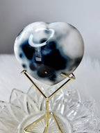 Natural Blue Orca Agate Heart