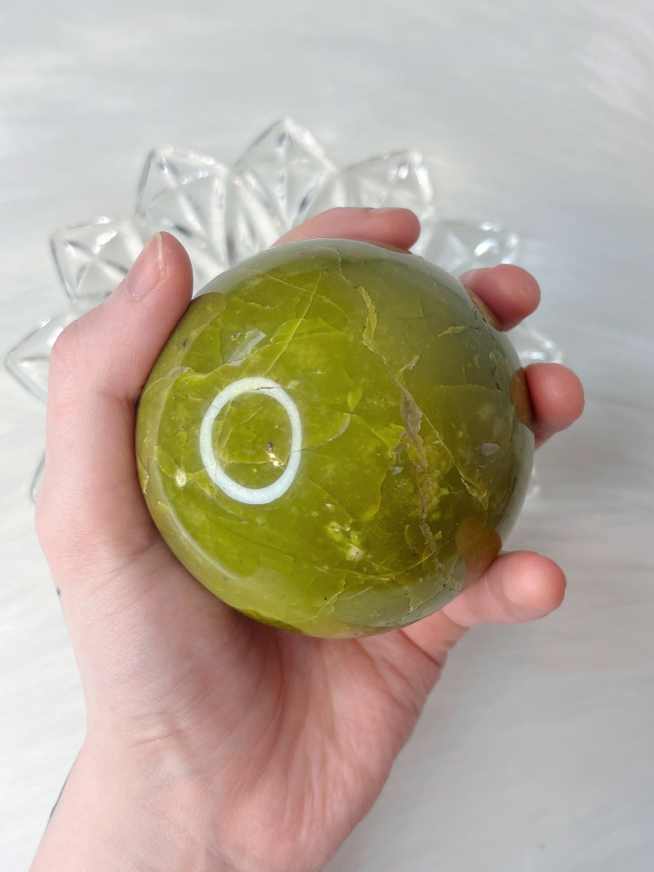 Large Green Opal Sphere