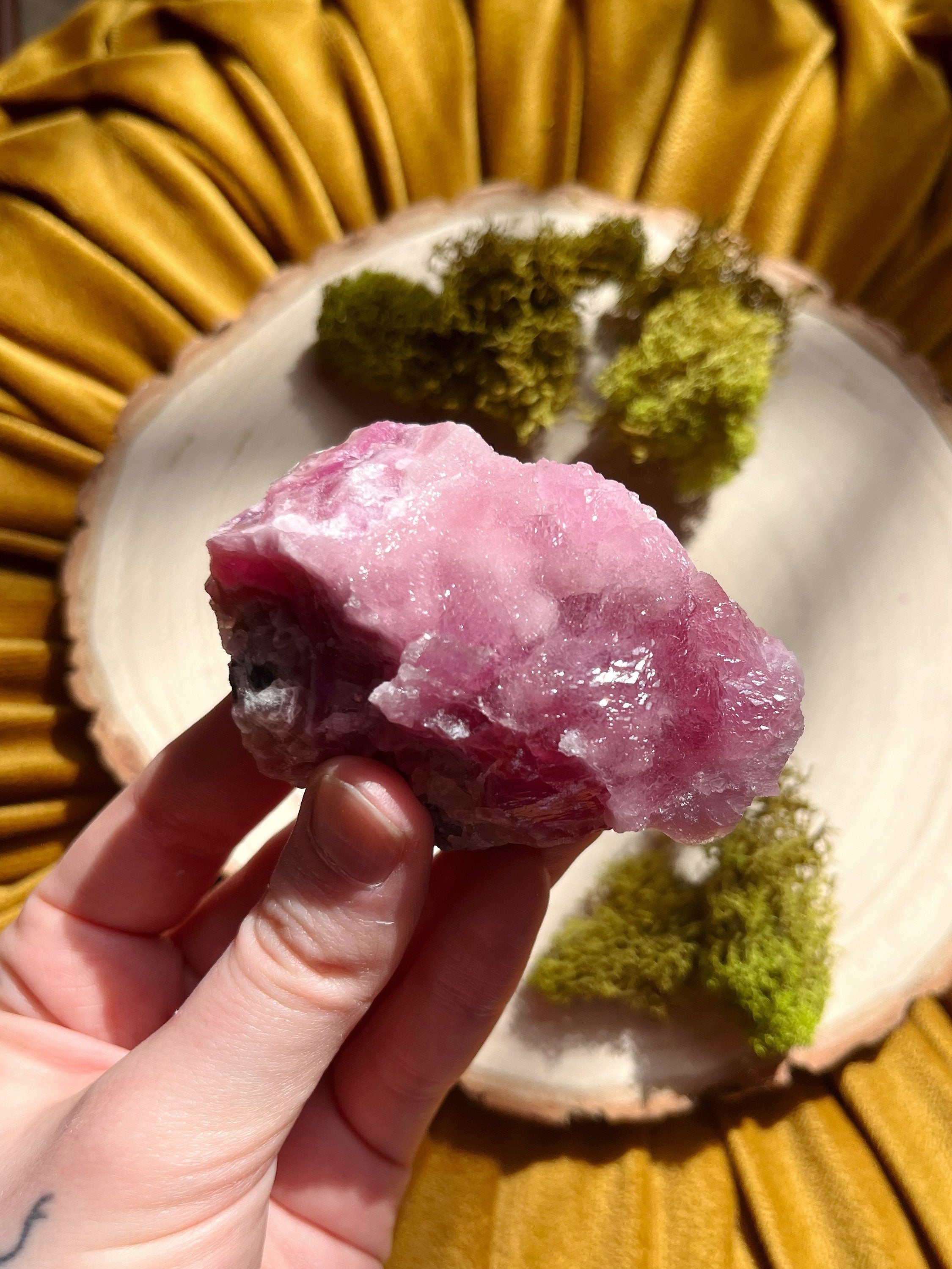 Pink Cobalto Calcite Specimen, Natural Raw Cobalto Calcite Crystal From Morocco