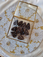 Silver Sheen Obsidian Vulva Crystal, Black Obsidian Yoni Carving — Stone Amulet for Fertility, Divine Feminine Energy