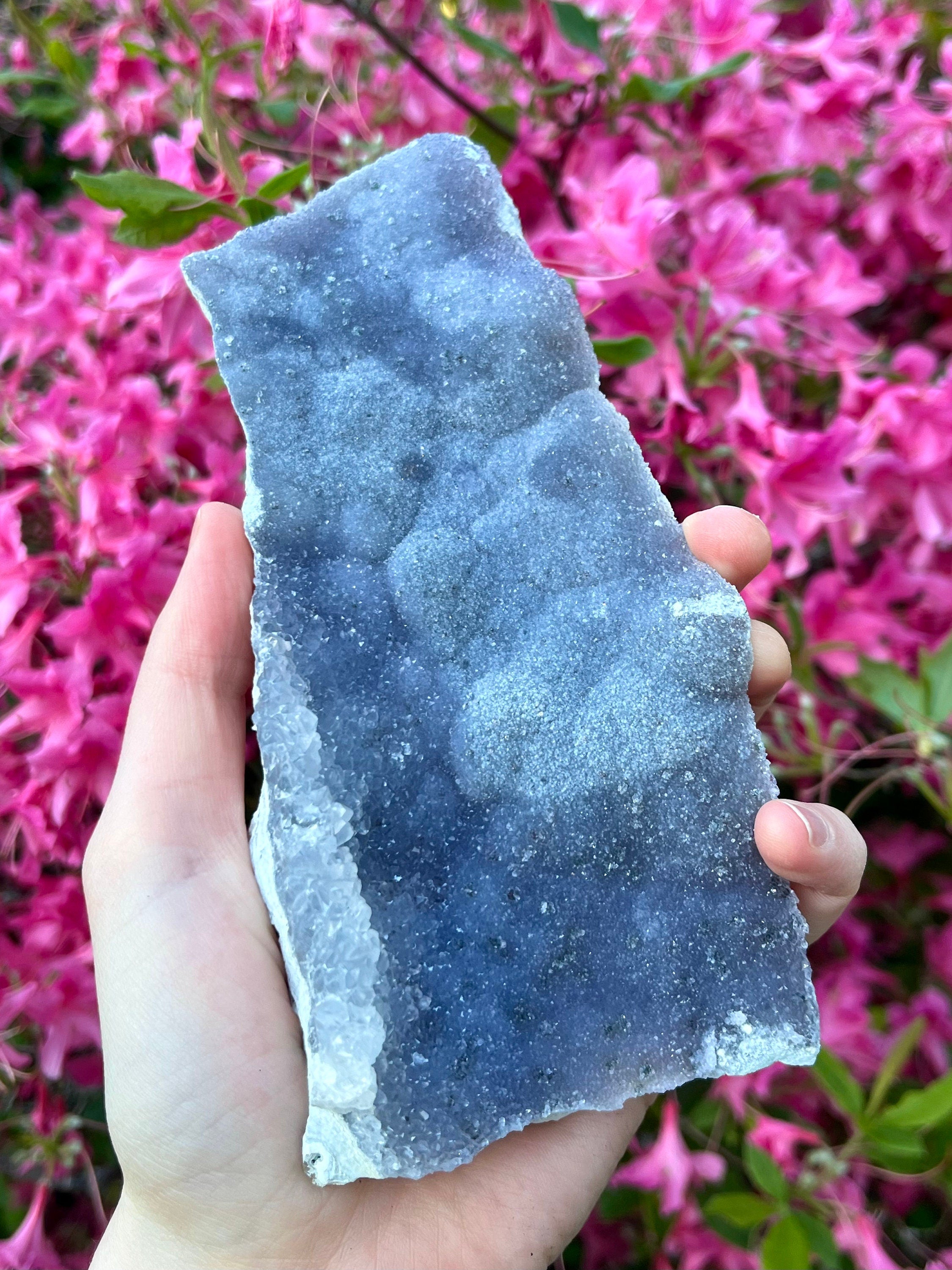 Raw Lavender Amethyst Slab, Purple-Blue "Rainbow" Galaxy Amethyst Crystal