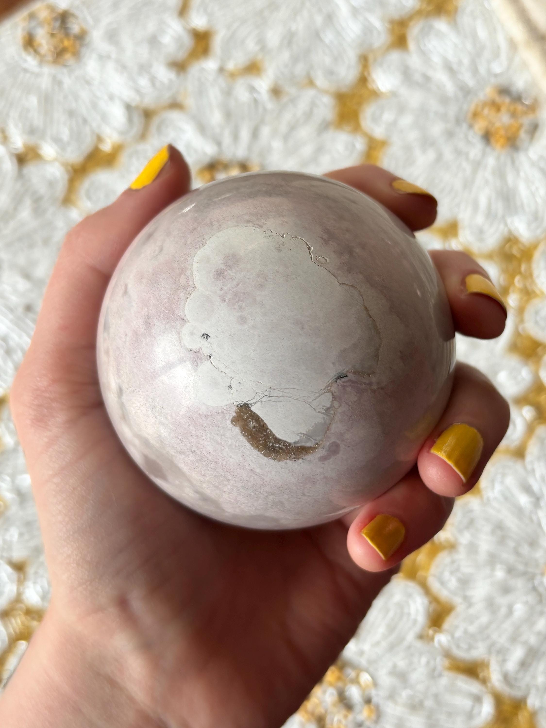 Unique Pink Amethyst Flower Agate Sphere