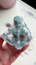 Blue Green Amethyst Crystal, Raw "Rainbow" Galaxy Sugar Amethyst