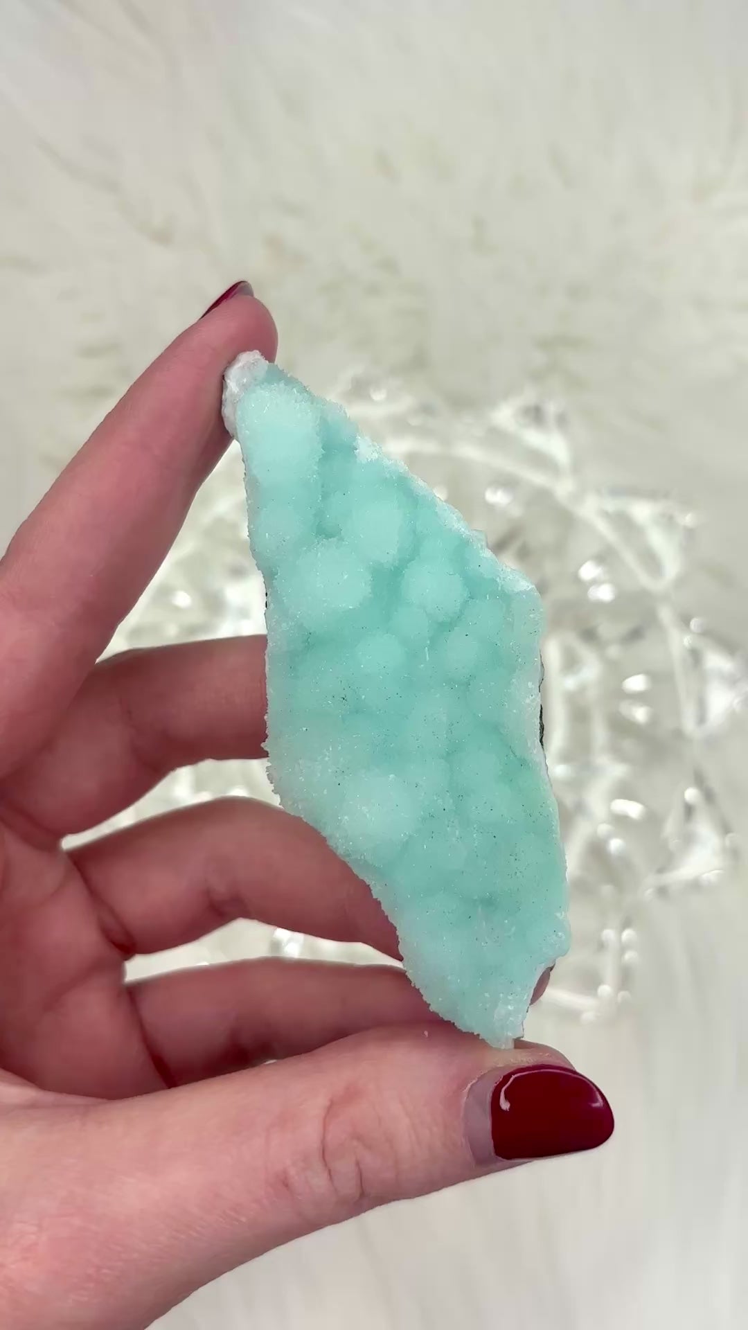 Botryoidal Hemimorphite Specimen, Natural Blue Green Hemimorphite Crystal