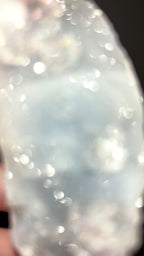 Rare Blue Sugar Apophyllite Crystal, Natural Cubic Ice Apophyllite Specimen