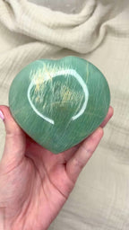Large Green Moonstone Heart